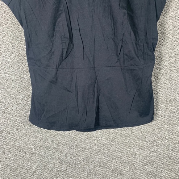 Ann Taylor Top Womens 8P Black Crossback Cut Out Short Sleeve‎ Casual Party - Picture 3 of 11